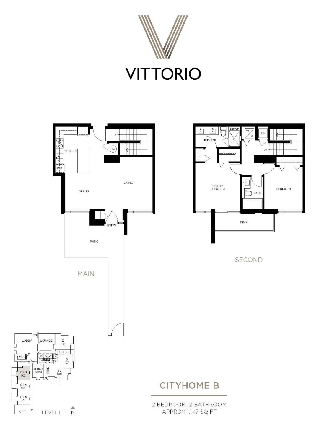 血亏转让！地处黄金地段Metrotown，全小区唯一两层水泥联排楼花转让 | 户型赏析